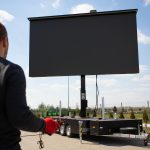 apertura videowall mobile su carrello